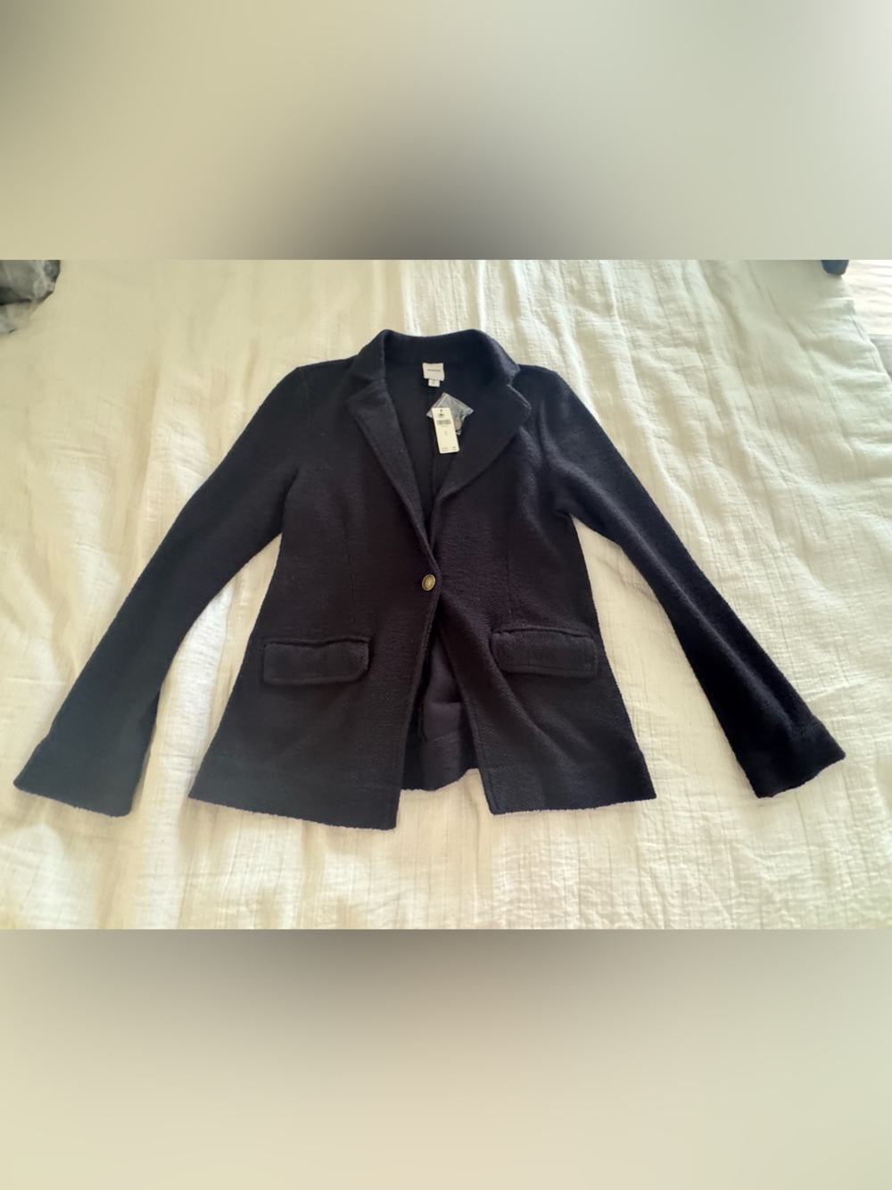 Maeve Anthropologie Black Textured Knit Blazer Size Small NWT